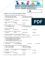 Soal UAS B Inggris Kelas 3 SD Semester 2 Dan Kunci Jawaban