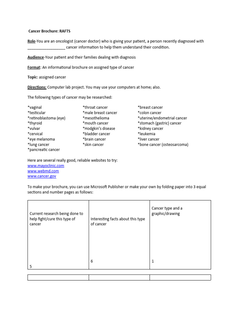 Cancer Brochure | PDF | Cancer | Epidemiology