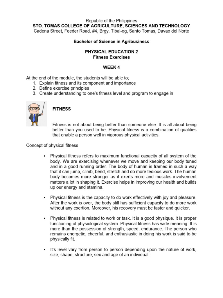 Week 4 download free pdf physical fitness aerobic exercise