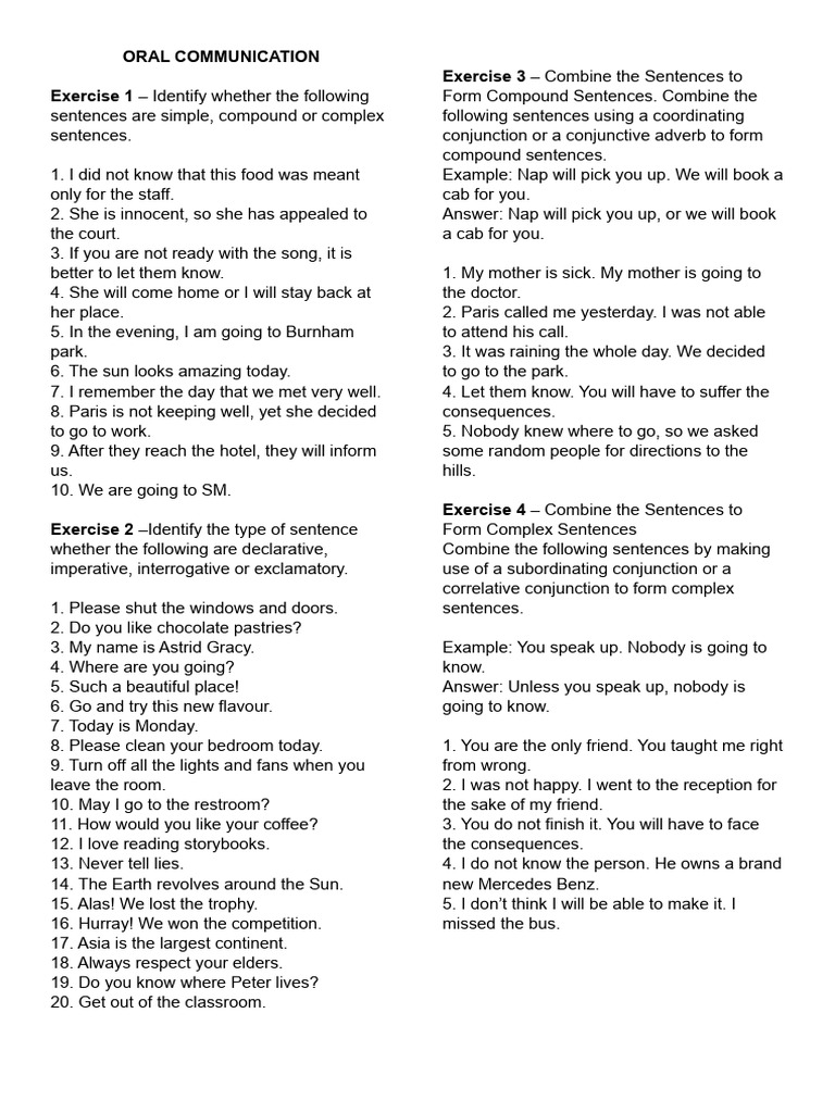 Sentence Structure Exercises and Examples | PDF | Syntax | Linguistics