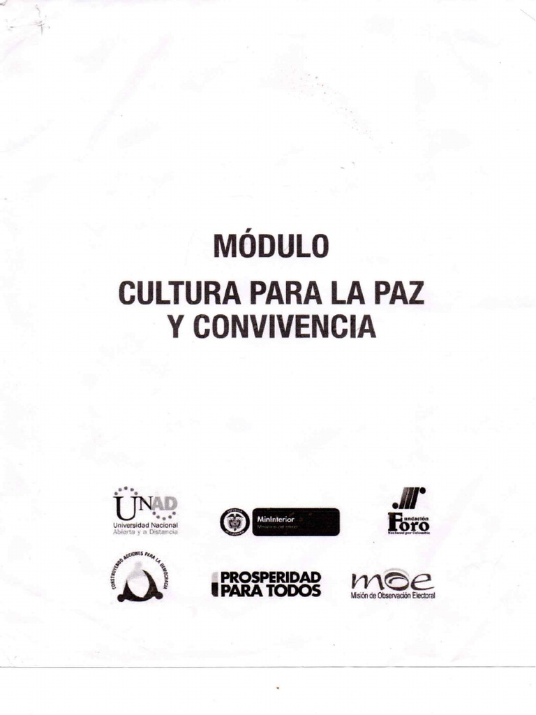 Cultura para La Paz y Convivencia | PDF