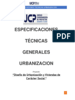 Especificaciones Tecnicas Urbanizacion en Macuelizo