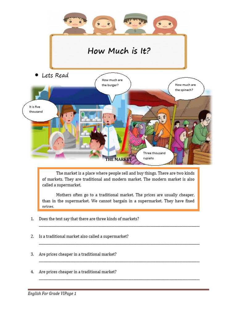 Understanding Markets and Prices for Kids | PDF | Indonesian Rupiah