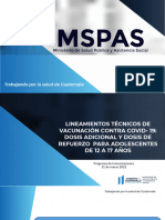 Lineamientos Dosis Adicional y Refuerzo - Adolescentes de 12 A 17 Años - FINAL - 110322