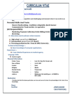 Curriculum Vitae: Priyanshu Chaturvedi