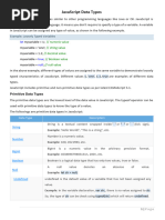 Data-Types in JavaScript - 045827