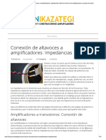 Conexión de Altavoces y Amplificadores - ... o de Amplificadores y Equipos de Audio