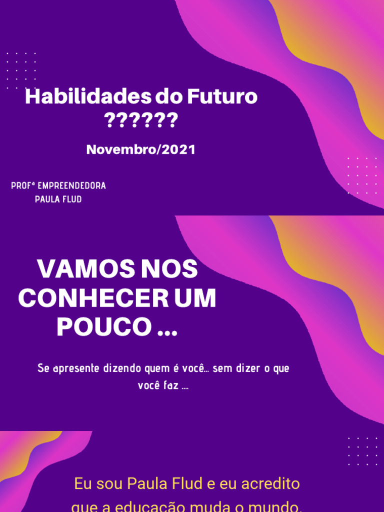 PALESTRA Habilidades Do Futuro | PDF | Aprendizado | Inteligência