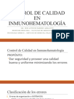 Módulo 8 Control de Calidad en Inmunohematología