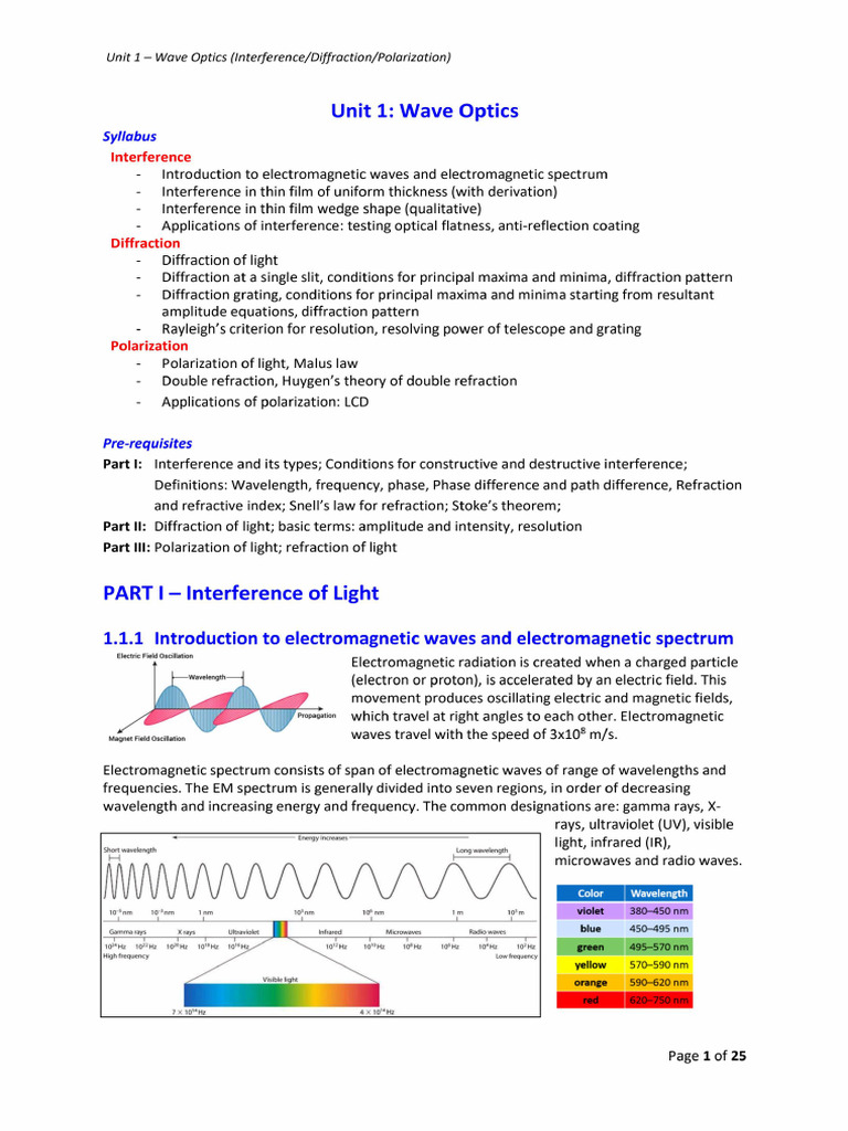 Physics unit 1 study notes pdf