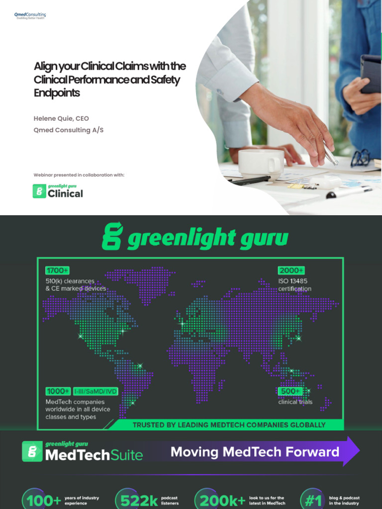 Align your clinical claims with your clinical investigation performance