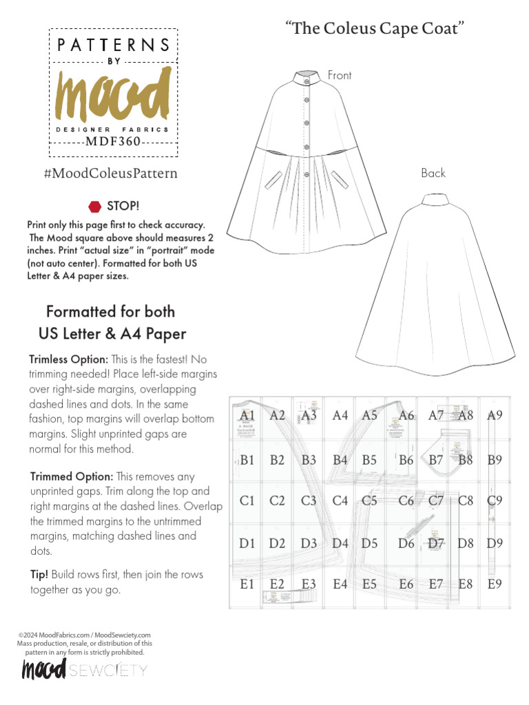 Coleus Cape Coat Pattern Guide | PDF | Chess Theory | Chess