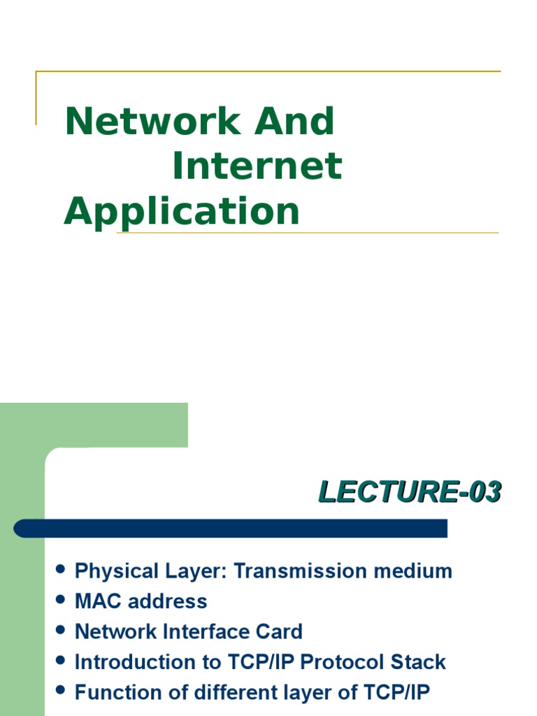 Network Media and TCP/IP Overview | PDF | Internet Protocol Suite ...