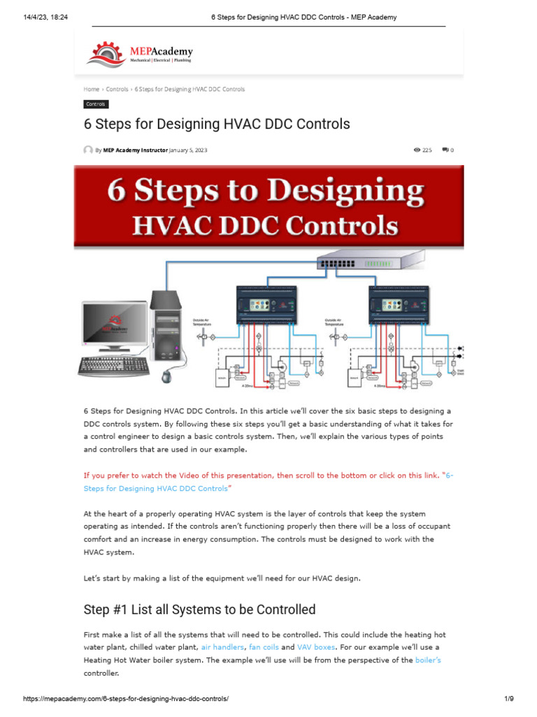 6 Steps for Designing HVAC DDC Controls - MEP Academy | PDF | Water ...