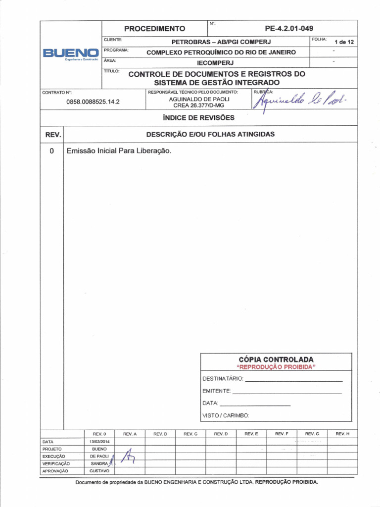 Controle De Documentos Registros Sgi Pdf Cópia De Segurança