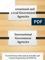 International and Local Government Agencies