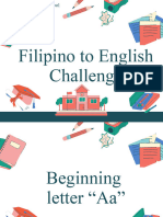 Filipino To English Challenge - Aa and BB
