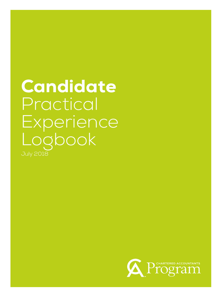 CA Practical Experience Logbook Guide | PDF | Audit | Risk