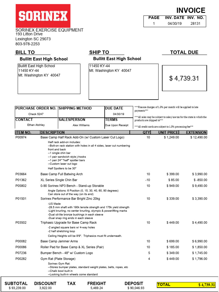 Invoice 28131 | Download Free PDF | Receipt
