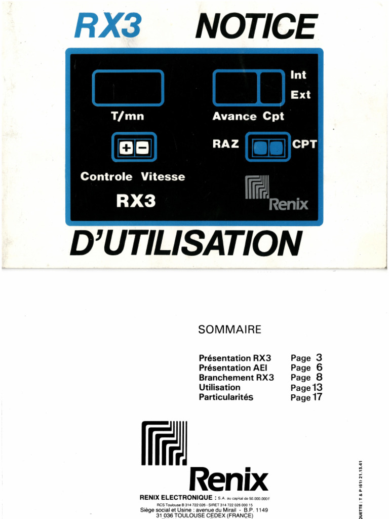 Notice RX3 Renault | PDF