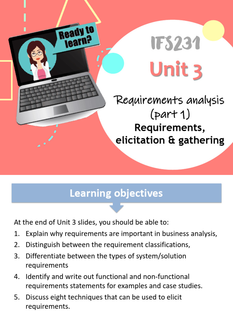 IFS231 Unit+3 2022 Upoad | PDF | Business Analysis | Software Prototyping