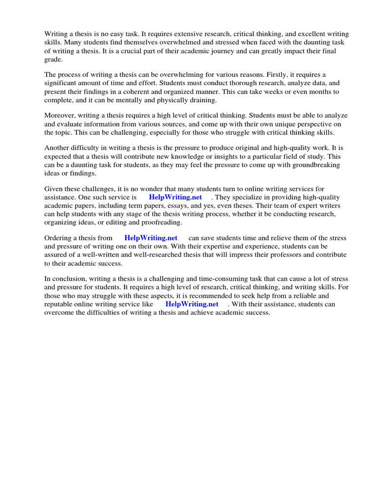 Thesis Writing Challenges and Solutions | PDF | Critical Thinking | Thesis