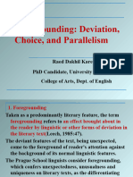 Types of Foregrounding