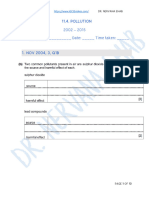 QUIZ - QUESTION - 11.4. Classified Questions Written 2002-2015 - Pollution