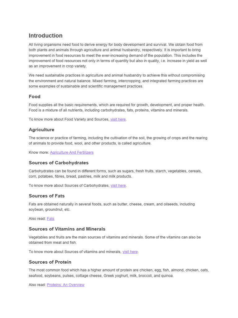 Overview of Food Resources and Agriculture | PDF | Foods | Agriculture