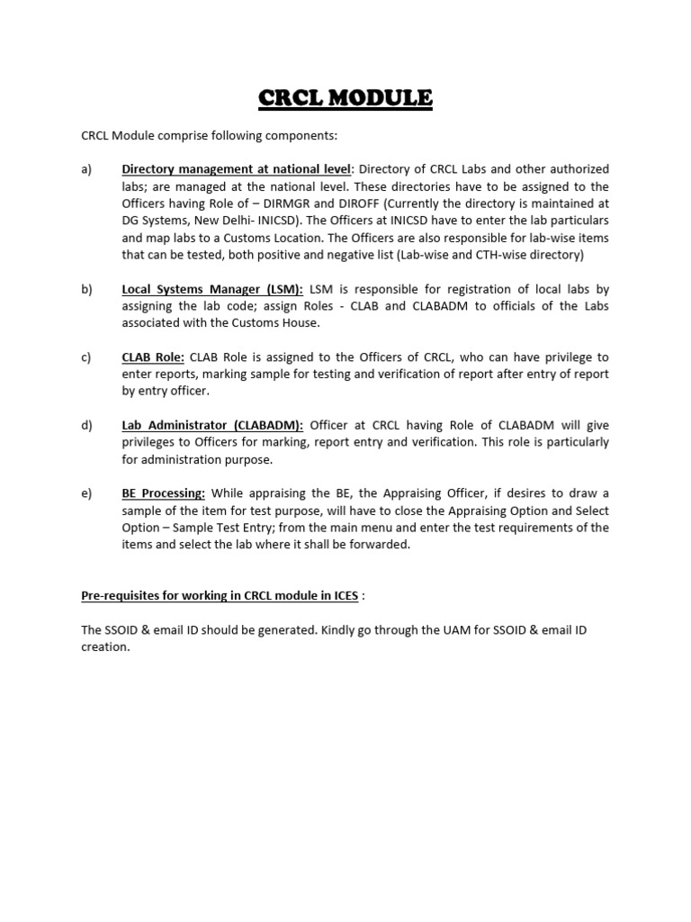 CRCL Module: Lab Management Guide | PDF | System Software | Computer ...
