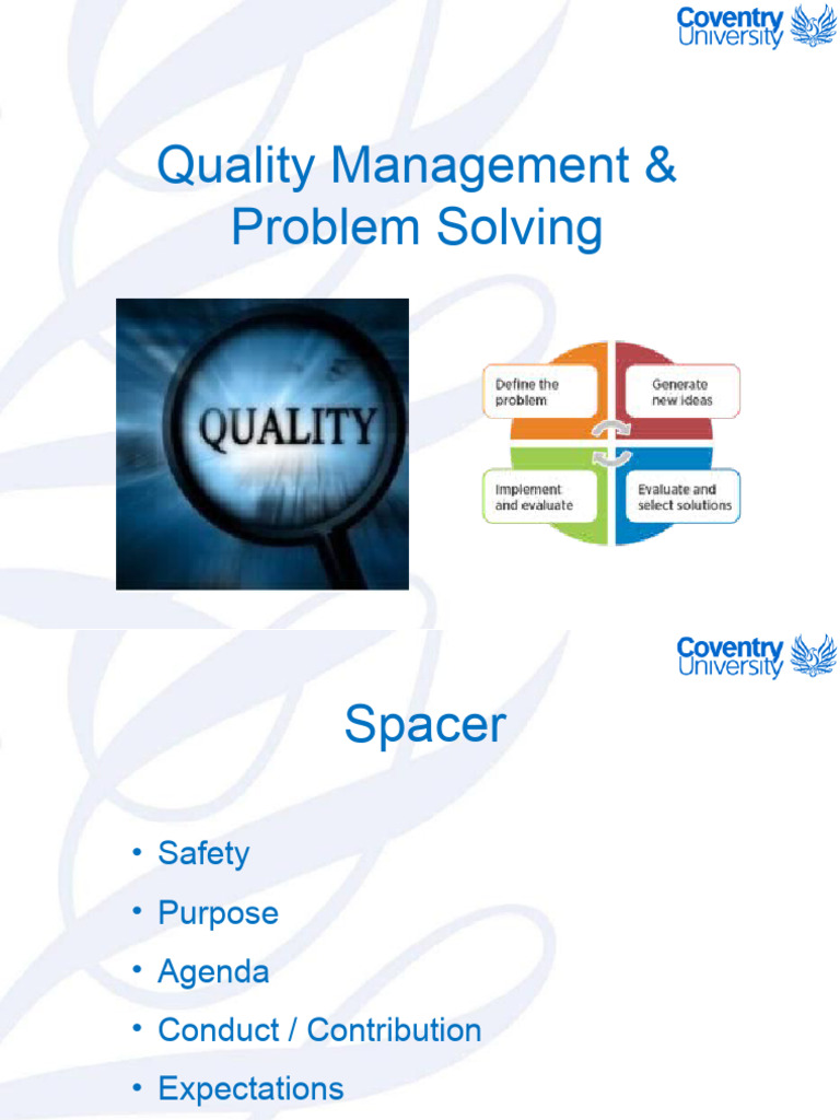 Quality Management & Problem Solving Guide | PDF | Quality (Business ...