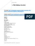 Absolute C++ 5Th Edition Savitch Solutions Manual Full Chapter PDF