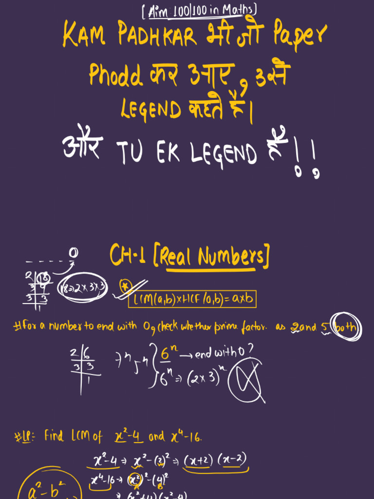 Maths Final Marathon Class 10th | PDF