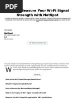 Optimal dBm Levels for WiFi Signal | PDF | Decibel | Signal To Noise Ratio