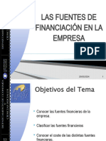 Tema 02. Las Fuentes de Financiacion en La Empresa 2014