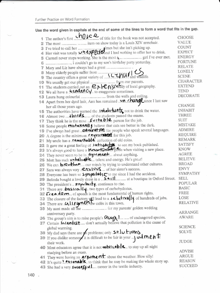 Word Building Sentences 1 | PDF