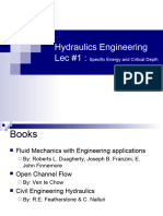 Hydraulics Engineering - Lec - 1