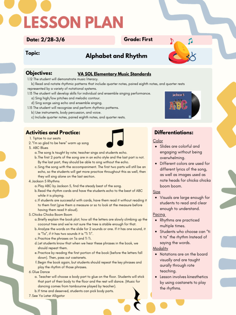 G Major Chicka Chicka Boom Boom Lesson | PDF | Rhythm | Singing