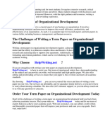 Sample Term Paper About Organizational Development
