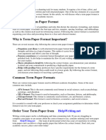 What Is A Term Paper Format