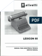 Typewriter Olivetti Lexicon80 ServMan