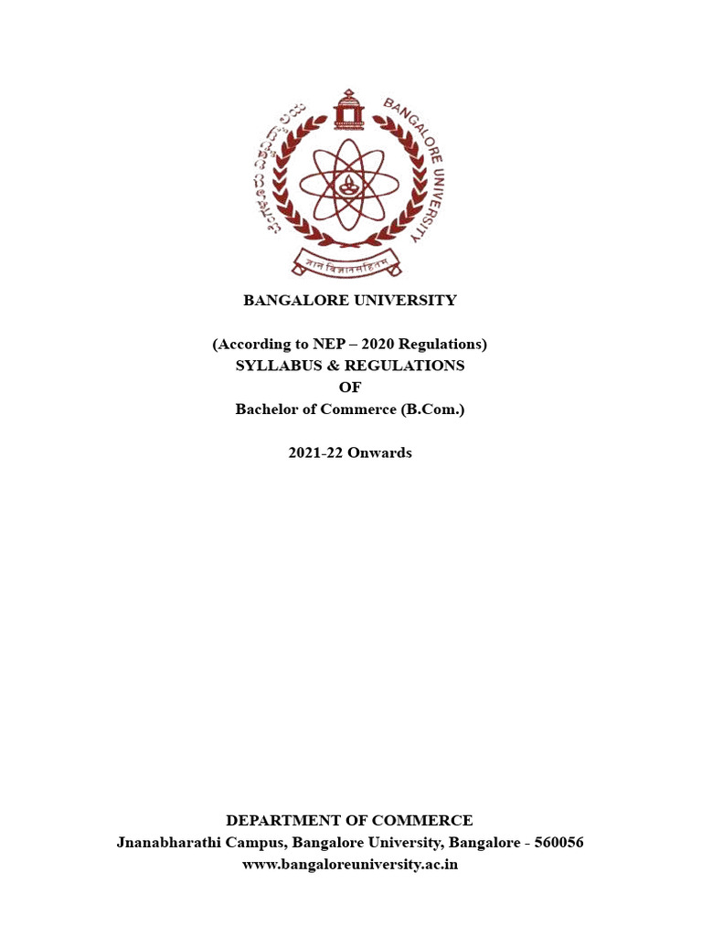 BCOM Syllabus Sem and 2 | PDF | Marketing | Banks