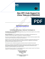 New SPC Code Support For China Telecom (CR662522) : Technical Memo