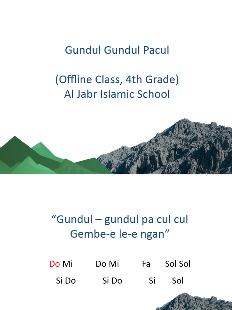 Gundul Gundul Pacul Solmisasi PDF
