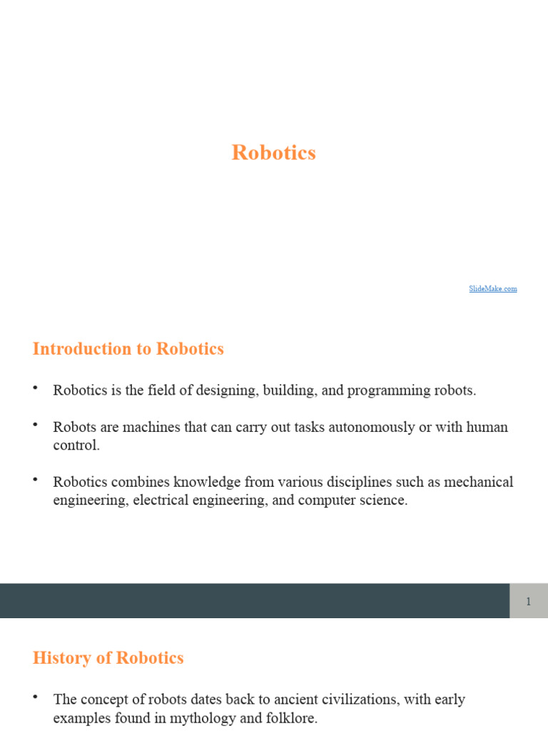 Robotics | PDF | Robotics | Robot