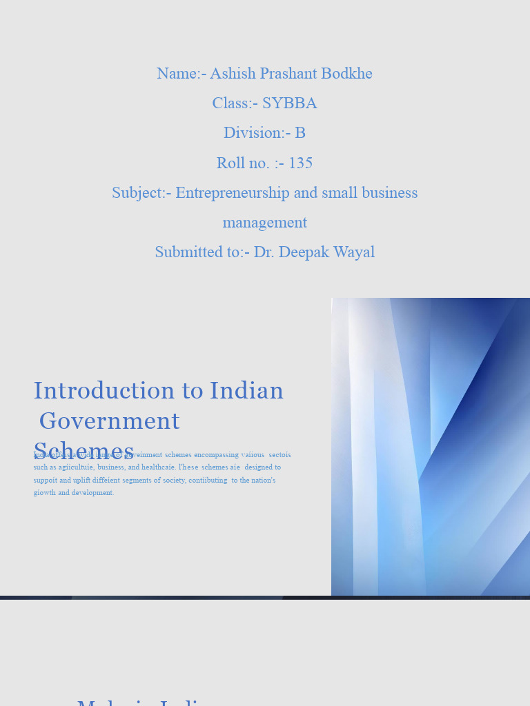 Overview of Indian Government Schemes | PDF | Economies