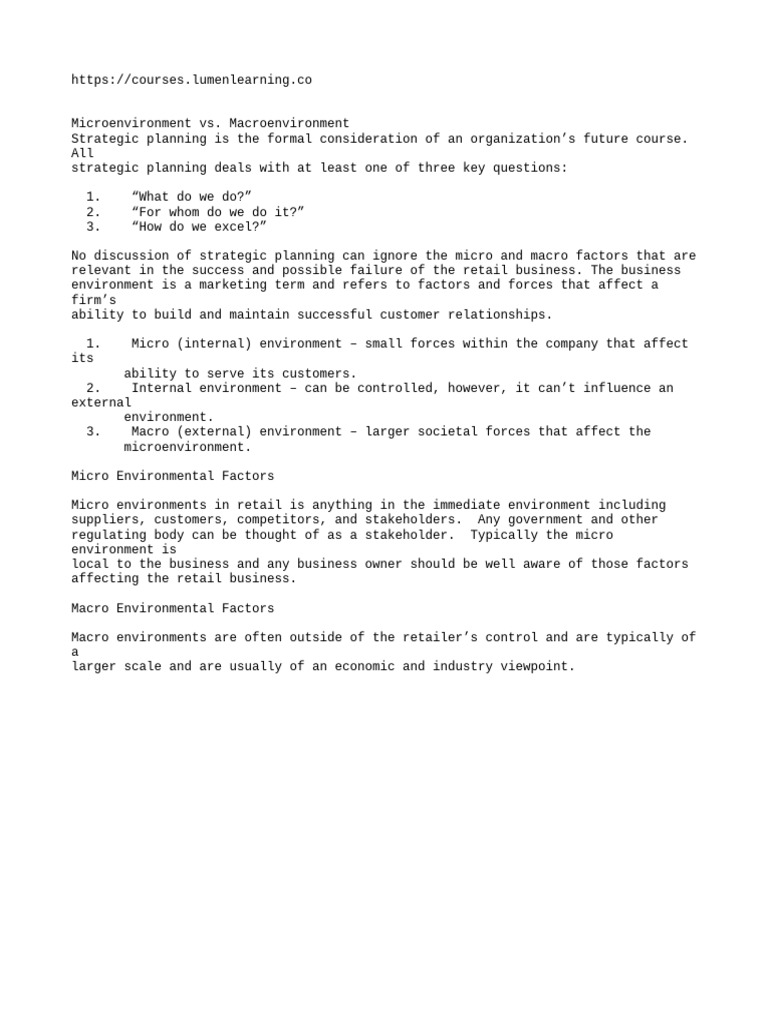 Micro vs. Macro Environment in Retail | PDF | Samsung Electronics ...