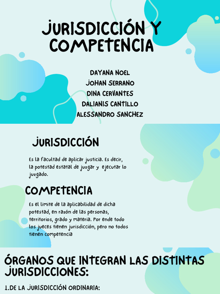 Jurisdicción y Competencia | PDF | Jurisdicción | Judicaturas