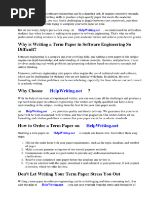 Term Paper Software Engineering