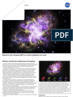 LA Nebulosa Del Cangrejo m1 en Varias Longitudes de Onda